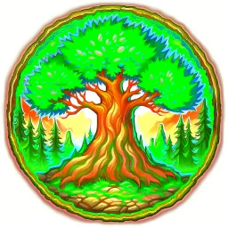 Pine Tree RPG MMO hotkey ability icon painterly