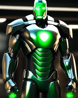 Super IRONMAN armor, kryptonite powered, black armor, black chrome, green lights, built by wayne enterprises, designed by stark https://stablecog.com/generate?o=ea7ba378-448b-4658-8ad5-81f270778c7cindustrieshttps://stablecog.com/generate?o=37b70ee1-cbf6-4de2-8ffe-0e02f33ce34f photorealistic, military display, weapons test,