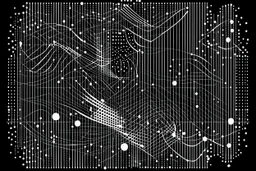 Cypher culture represented as lines and dots abstract shapes