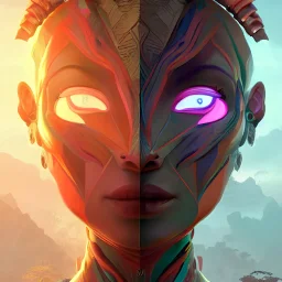 symmetry!! portrait ofobsidian fire alien in the style of horizon zero dawn, machine face, intricate, elegant, highly detailed, digital painting, artstation, concept art, smooth, sharp focus, illustration, art by artgerm and greg rutkowski and alphonse mucha, 8k