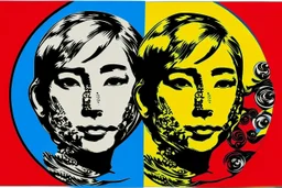 ying yang the style of warhol