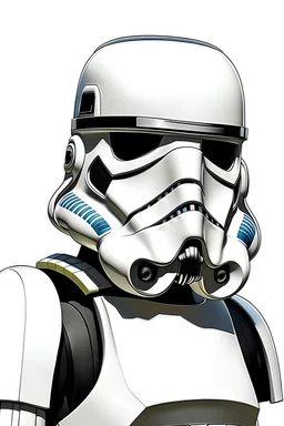 Stormtrooper clipart image animated style on white background