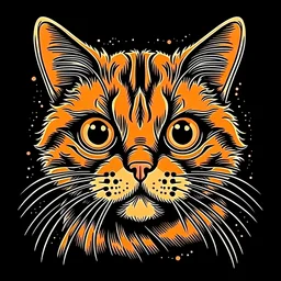 nosy cat picture for t-shirt design