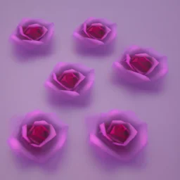 transparent multicolor crystal rose