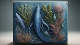 creatures, plants from subanautica from deep sea, drawn on the box, leviathan biom, plants, kyanite ,very realistic 4k