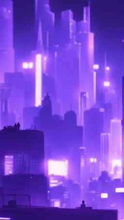 neon purple city