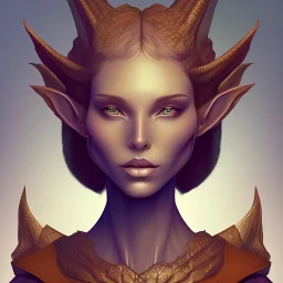 Portrait of reptilian Elf woman for dungeons and dragons