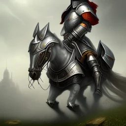 armored knight on armored horse