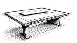 Modern coffee table simple sketch