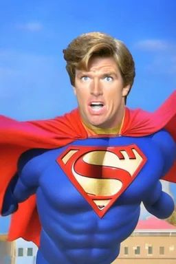 tucker carlson as superman on air