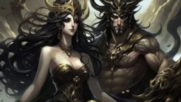 Their partner is the goddess of chaos. They look over those who ask.