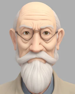 Old man. 3d anime