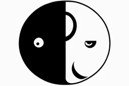 ying,yang clipart style simple stencil