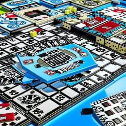 Domino's and Hasbro collaborate on producing a pizza designed like a Monopoly board.