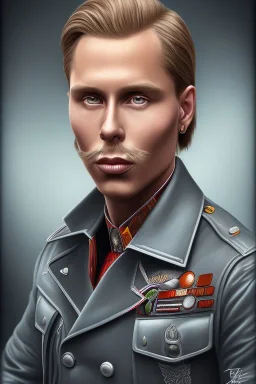 Portrait of Matti Nykänen painted like tom of finland