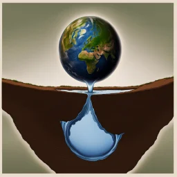 The Earth is shaped like a drop of water