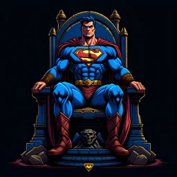 Superman on his throne, for a t-shirt design