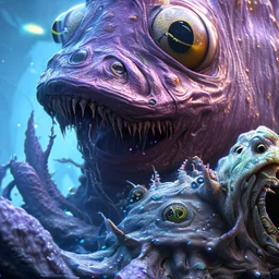 fluid ink angler fish creature, unreal engine 5, 8k resolution, photorealistic, ultra detailed