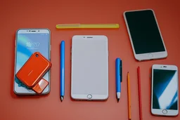 school supplies on a desk, real photography, photojournalism; whitout movil phone and cmera