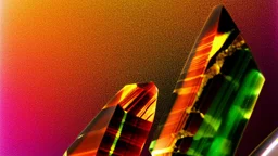 Tourmaline Crystals and tiger eye stone realistic photo details colours shadows background gradients