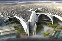 Worlds best building design for a an airport. Unique and brilliant architectural design similar to Taj mahal.
