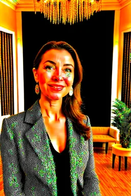 Famous female actress aged 42 portrayed in her mansion