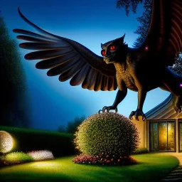 Ultra detailed fullbody Portrait in oil on canvas of winged Gargoyle on Garden,intense stare,extremely detailed digital painting, extremely detailed face,crystal clear Big glowing eyes, mystical colors ,perfectly centered image, perfect composition, rim light, beautiful lighting,masterpiece,8k, stunning scene, raytracing, anatomically correct, in the style of robert e howard and Ken Kelley and Ohrai Noriyoshi and Simon Bisley and tomzj1