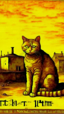 Portrait of a cat by Van Gogh