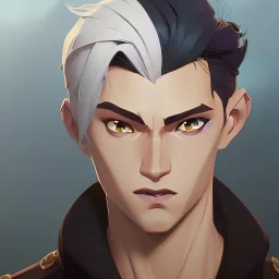 fantasy handsome ethnic skinny male with lean muscles, strong jawline, full big lips, white short hair, in library, ⭐☁️, friendly slight smile, hd, uhd, full body, modern anime art style, epic anime key visual, Artstation trending, loish rossdraws artgerm, golden ratio, fake detail, trending pixiv fanbox, style of makoto shinkai studio ghibli genshin impact james gilleard greg rutkowski chiho aoshima