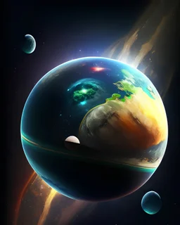 planet in space, keep the same ratio of the planet and adjust the planet enviroment in 100 unique generations