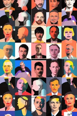 Portrait of powerful queer politicians abstract