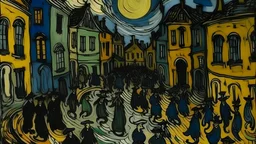 A chaotic shadow realm painted by Vincent van Gogh