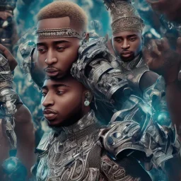 Nigeria singer davido as kilmonger, realistic, futuristic, heroic, 8k resolution, cinematic 4d