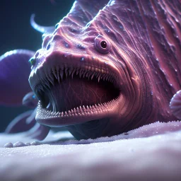 fluid ink angler fish creature, unreal engine 5, 8k resolution, photorealistic, ultra detailed