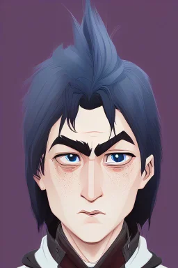 black hair freckles blue eyes young wizard beardsley