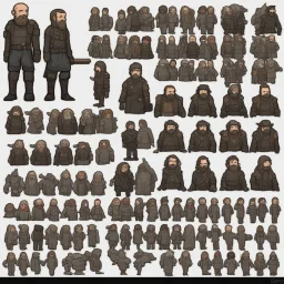 sprite sheet character, rimworld style