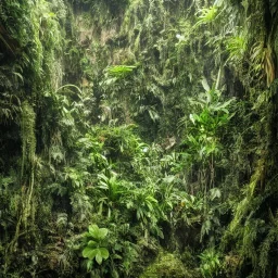 Jungle dans une cathédrale marbre