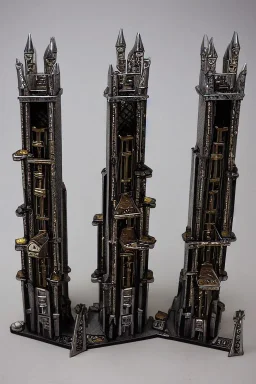 metallic dungeon punk magic city towers