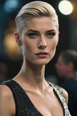 1991 movie, young mix (brooke ence, hilary rhoda, elizabeth debicki), tonedpunk, sleeveless, bald, 8k uhd, breathtaking masterpiece, intricate film grain, ultra realistic wallpaper, sharp focus bokeh, studio quality perfectionism, by james cameron
