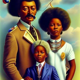 African American family by Salvador dali