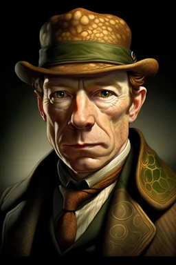 portrait by van go of a frog
