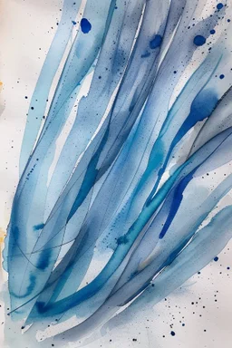 Abstract wet watercolour, grey blue