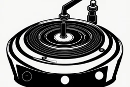 technics.1210,turntable clipart style simple stencil