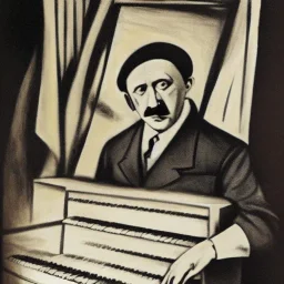 Hitler play hammond organ by picasso