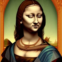 Monalisa wearing a saree, hyper realistic photograph