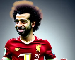 Mohamed Salah as a baby, baby face portrait, realistic, smile, 8k resolution