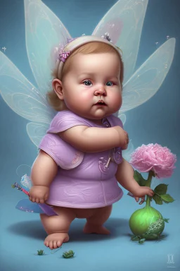 Cute and fat fairy toddler