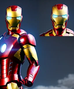 iron man toddler, full body, dramatic lighting, angry, hyper realistic