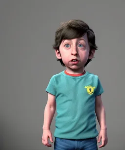 Howard wolowitz toddler, full body, dramatic lighting, angry, hyper realistic,