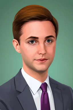 young pretty male politician portrait